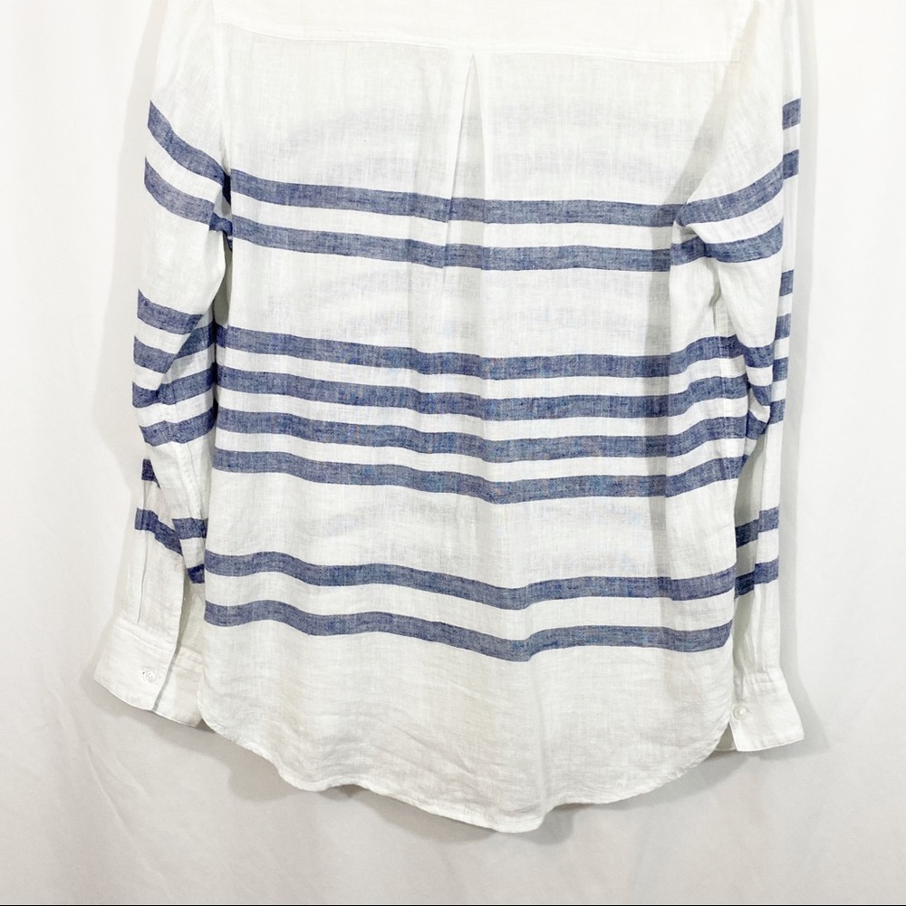 Rails Charli Westport Stripe Linen Button Down Top - Picture 7 of 11